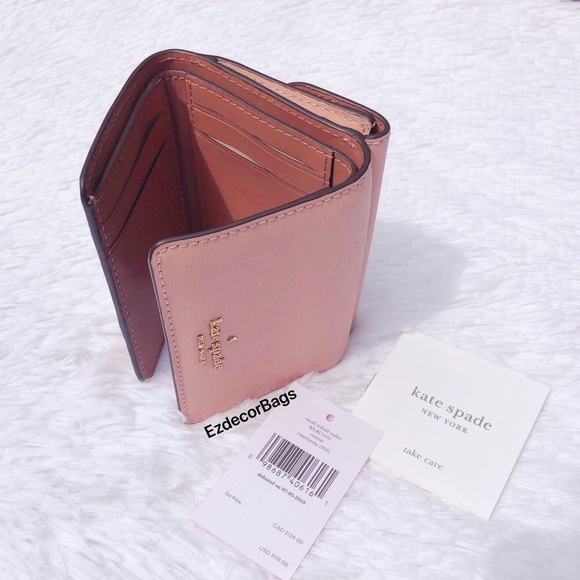 NWT Kate Spade Connie Small Trifold Wallet Pink - Picture 5 of 8
